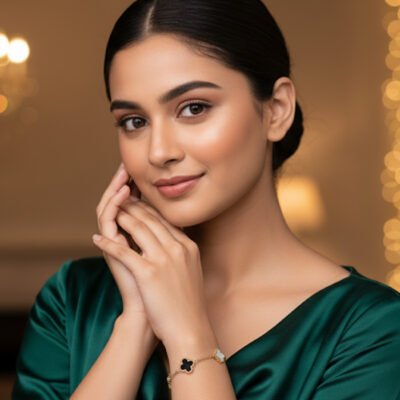 Trendy Blue Clover Bracelet