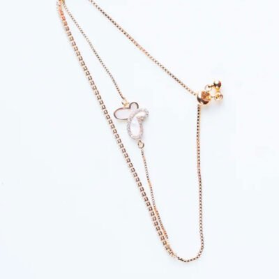 Rose Gold Butterfly Chain Bracelet