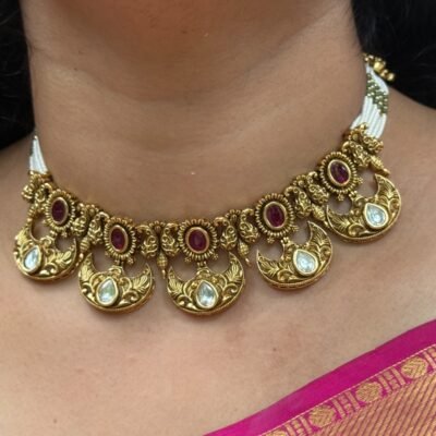 Kundan Necklace with Earrings