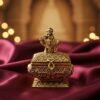 Antique Brass Krishna Flute Sindoor Box