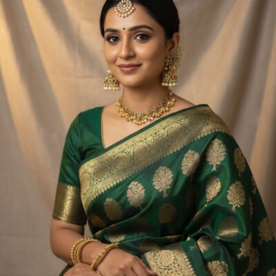 Bridal Polki Necklace with Pearls & Kundan Work