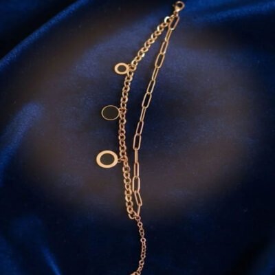 Golden Orbit Dual Chain Bracelet