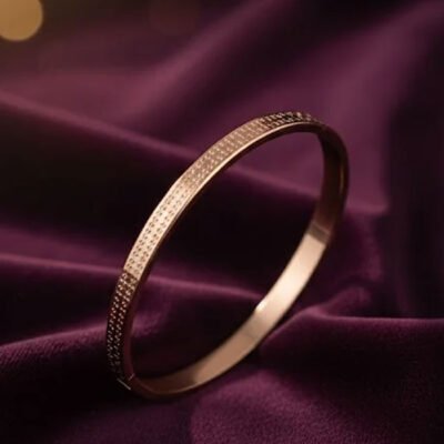 The Rose Aura Micro-Dot Bangle