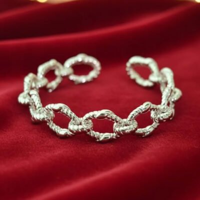 The Helix Link Silver Cuff