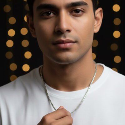 Polished Gold-Tone Flat Herringbone Snake Chain Necklace