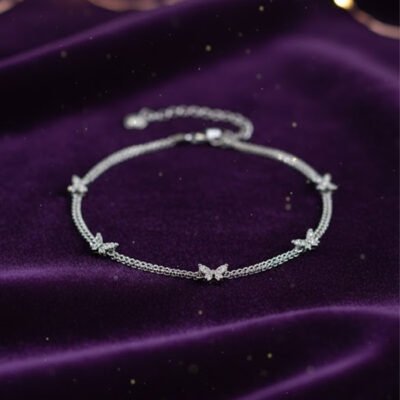 The Crystal Butterfly Duo Bracelet