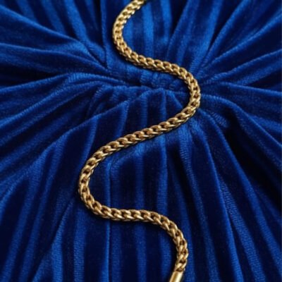 Men’s Premium Gold-Tone Braided Chain Bracelet