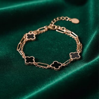The Fortune Clover Layered Bracelet